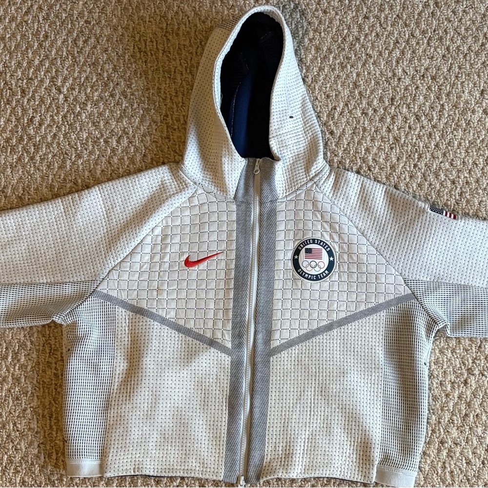 Nike Women’s Olympic Team USA Tech Fleece Zip Hoodie Jacket -Sz Med- CT2582-043